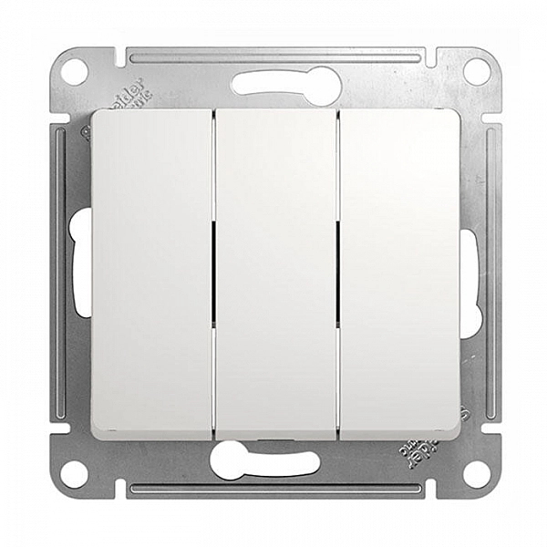 Выключатель Systeme Electric Glossa GSL000131 3 клавиши белый