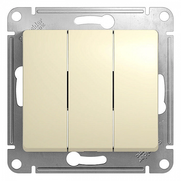 Выключатель Systeme Electric Glossa GSL000231 3 клавиши бежевый