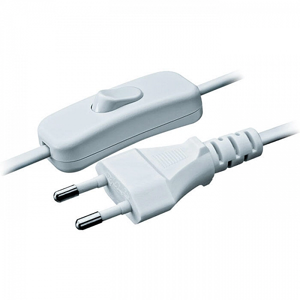 Шнур Navigator 61 724 NPS-FS-170-2*0.5-WH 1.7 м с выключателем белый