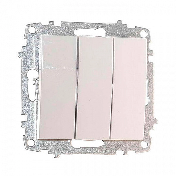 Выключатель EL-BI Zena-Vega 609-015600-254 3 клавиши белоснежный