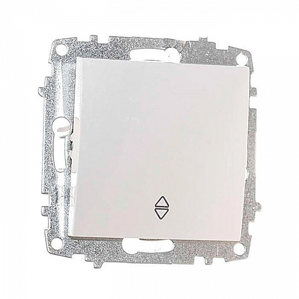 Выключатель проходной EL-BI Zena-Vega 609-015600-209 1 клавиша белоснежный