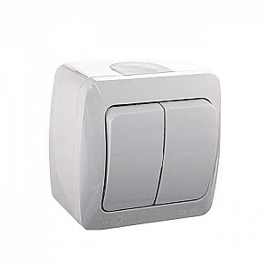 Выключатель EL-BI Eva 554-011500-202 2 клавиши серый