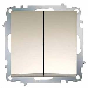 Выключатель EL-BI Zena 609-011400-202 2 клавиши титан