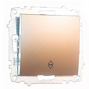 Выключатель проходной EL-BI Zena-Vega 609-011400-209 1 клавиша титан модуль