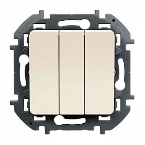 Выключатель Legrand Inspiria 673641 3 клавиши слоновая кость