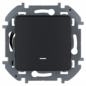 Выключатель проходной Legrand Inspiria 673663 1 клавиша с подсветкой антрацит