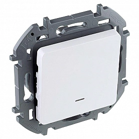 Выключатель проходной Legrand Inspiria 673660 1 клавиша с подсветкой белый