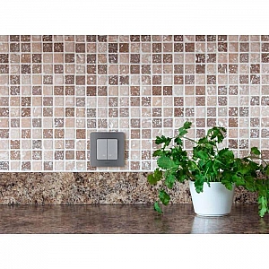 Выключатель Legrand Inspiria 673632 2 клавиши с подсветкой алюминий. Изображение - 1