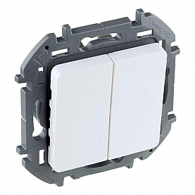 Выключатель Legrand Inspiria 673620 2 клавиши белый