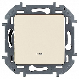 Выключатель проходной Legrand Inspiria 673661 1 клавиша с подсветкой слоновая кость