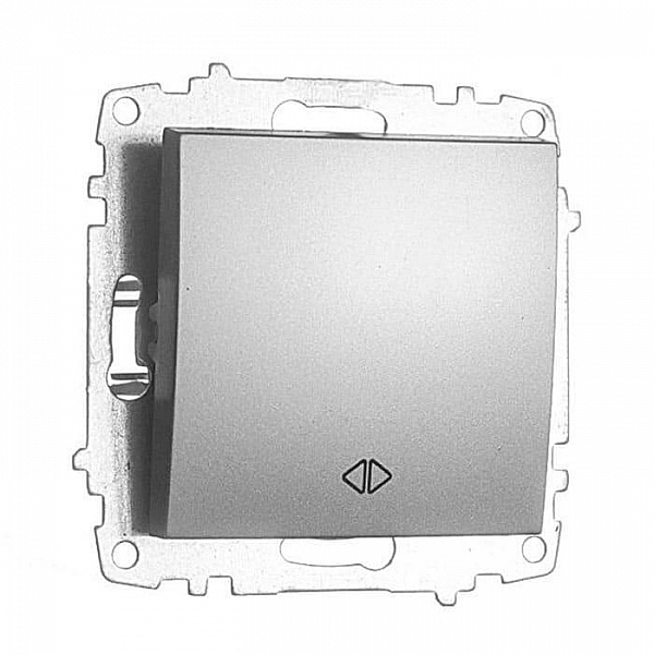 Выключатель перекрестный EL-BI Zena-Vega 609-011000-214 1 клавиша серебро механизм