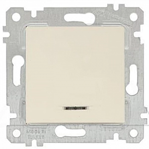 Выключатель Mutlusan Rita 2200 415 0102 1 клавиша с подсветкой слоновая кость