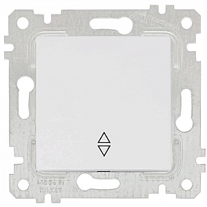 Выключатель проходной Mutlusan Rita 2200 403 0101 1 клавиша белый