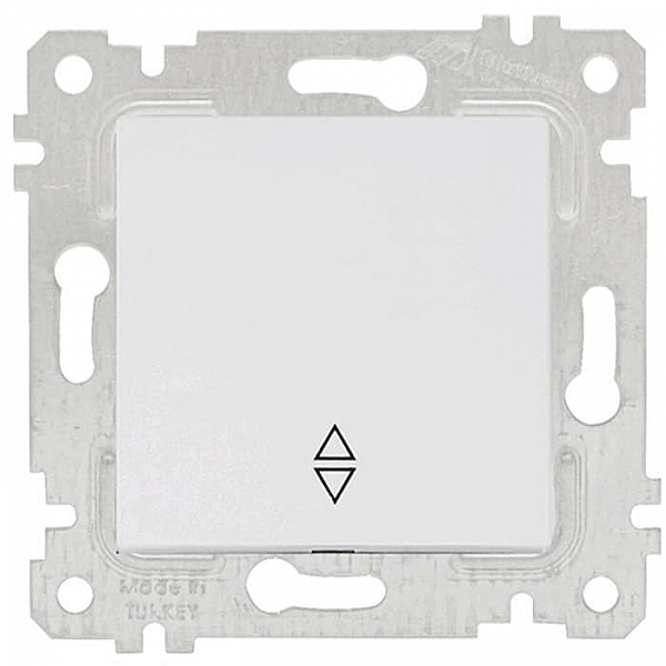 Выключатель проходной Mutlusan Rita 2200 403 0101 1 клавиша белый