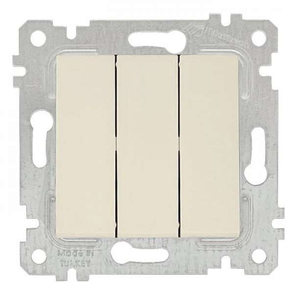 Выключатель Mutlusan Rita 2200 409 0102 3 клавиши слоновая кость