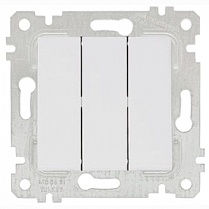 Выключатель Mutlusan Rita 2200 409 0101 3 клавиши белый