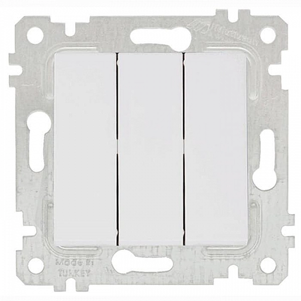 Выключатель Mutlusan Rita 2200 409 0101 3 клавиши белый