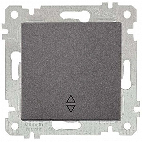 Выключатель проходной Mutlusan Rita 2200 403 0195 1 клавиша дымчатый