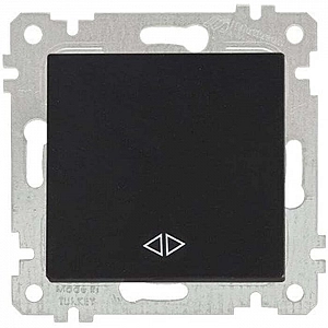 Выключатель перекрестный Mutlusan Rita 2200 408 0184 1 клавиша черный мат