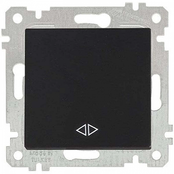 Выключатель перекрестный Mutlusan Rita 2200 408 0184 1 клавиша черный мат