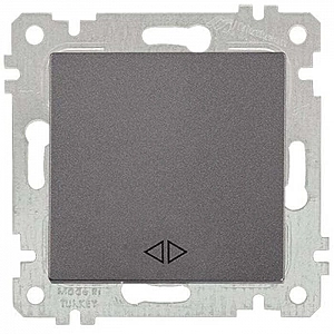 Выключатель перекрестный Mutlusan Rita 2200 408 0195 1 клавиша дымчатый