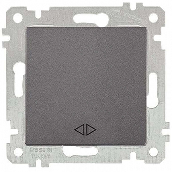 Выключатель перекрестный Mutlusan Rita 2200 408 0195 1 клавиша дымчатый