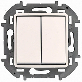 Выключатель проходной Legrand Inspiria 673655 2 клавиши белый