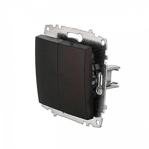 Выключатель EL-BI Zena-Vega 609-014800-202 2 клавиши вантаблэк механизм