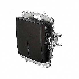 Выключатель EL-BI Zena-Vega 609-014800-201 1 клавиша с подсветкой вантаблэк механизм