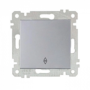 Выключатель проходной Mutlusan Rita 2200 403 0182 1 клавиша нержавеющая сталь