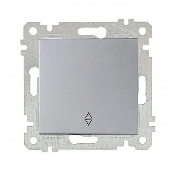 Выключатель проходной Mutlusan Rita 2200 403 0182 1 клавиша нержавеющая сталь