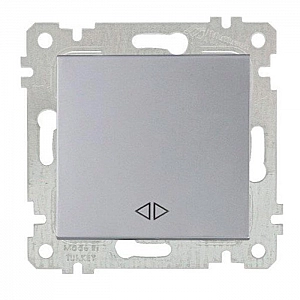 Выключатель перекрестный Mutlusan Rita 2200 408 0182 1 клавиша нержавеющая сталь