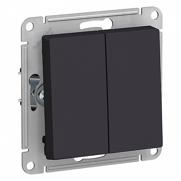 Выключатель Systeme Electric AtlasDesign ATN001051 2 клавиши карбон