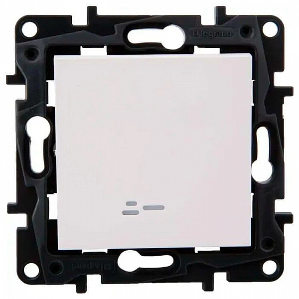 Выключатель Legrand Structura 764030 1 клавиша с подсветкой белый