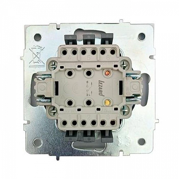 Выключатель Lezard Zima 704-0288-100QC 1 клавиша безвинтовой белый