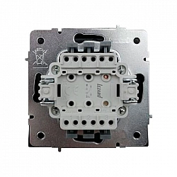 Выключатель Lezard Zima 704-4288-111QC 1 клавиша безвинтовой с подсветкой черный бархат. Изображение - 2