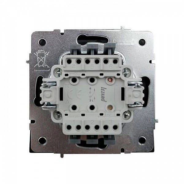 Выключатель Lezard Zima 704-4288-111QC 1 клавиша безвинтовой с подсветкой черный бархат