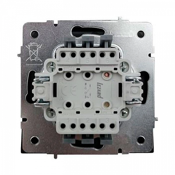 Выключатель Lezard Zima 704-4288-100QC 1 клавиша безвинтовой черный бархат