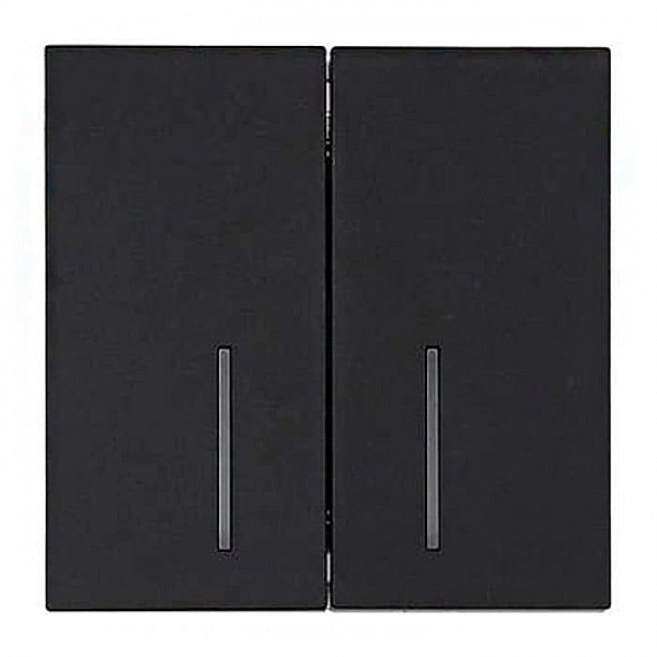 Выключатель Lezard Zima 704-4288-112QC 2 клавиши безвинтовой с подсветкой черный бархат