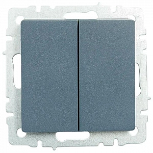 Выключатель IEK Brite ВС10-2-0-БрМ 2 клавиши маренго. Изображение - 1