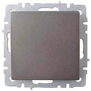 Выключатель IEK Brite ВС10-1-6-БрС 1 клавиша проходной сталь. Изображение - 1