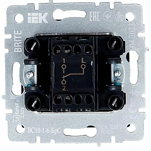 Выключатель IEK Brite ВС10-1-6-БрС 1 клавиша проходной сталь. Изображение - 2