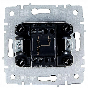 Выключатель IEK Brite ВС10-1-6-БрМ 1 клавиша проходной маренго. Изображение - 2