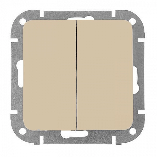 Выключатель Bylectrica Astrum С5 10-3502 2 клавиши песочный