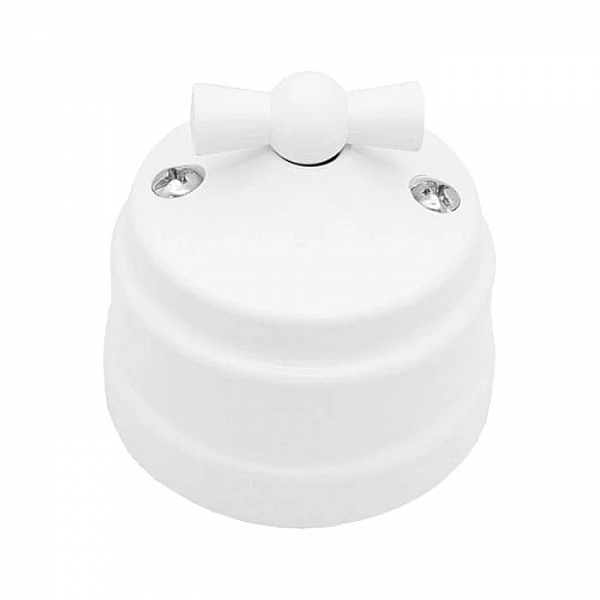 Выключатель Bylectrica Ретро А5 10-2292 поворотный белый