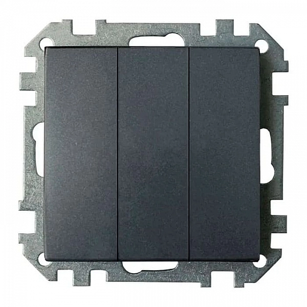 Выключатель Bylectrica Стиль С05 10-529 3 клавиши графит