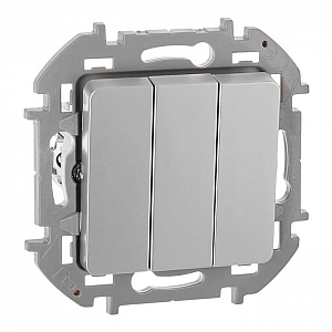 Выключатель Legrand Inspiria 673542 3 клавиши алюминий