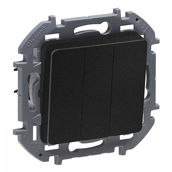 Выключатель Legrand Inspiria 673543 3 клавиши антрацит