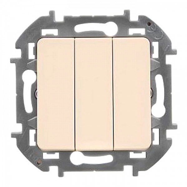 Выключатель Legrand Inspiria 673541 3 клавиши слоновая кость
