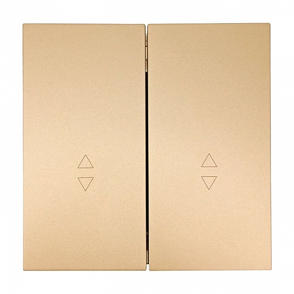 Выключатель проходной Lezard Zima 704-3688-106QC 2 клавиши безвинтовой золото